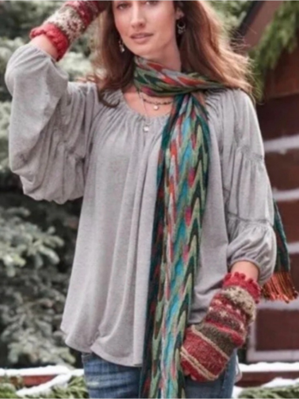 Sundance Women’s Sweet Serenade Top in Grey. Size XS